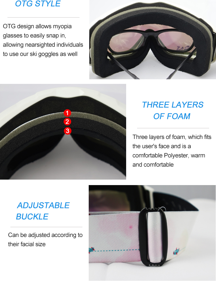 DEX Anti-fog Adults ski goggles YH188(图5)