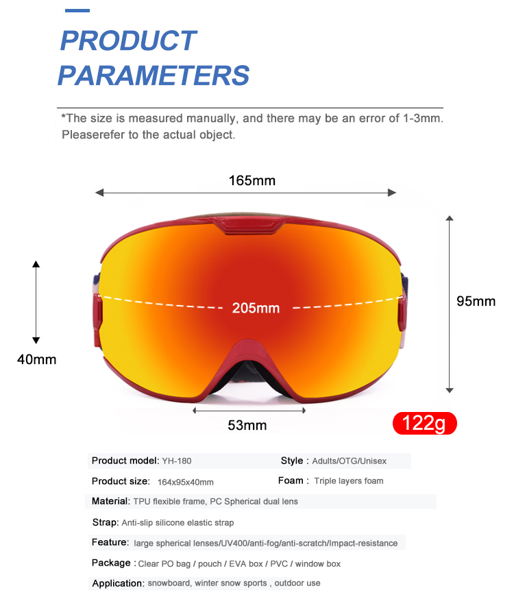 Ski Goggles YH180（Adults ）(图2)